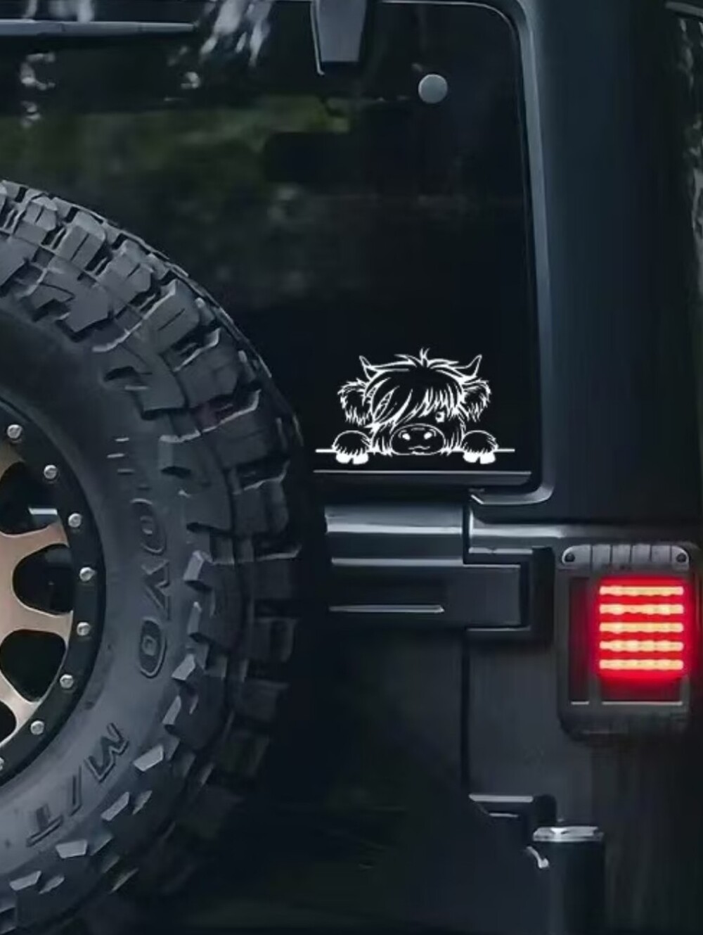 2$ Add On⭐ White Highland Cow Sticker